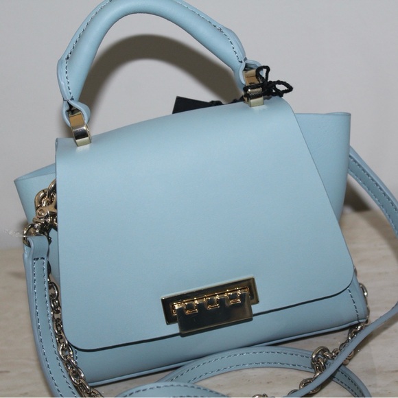 ZAC Zac Posen Blue Eartha Iconic Top Handle Mini Crossbody Bag - Picture 8 of 16